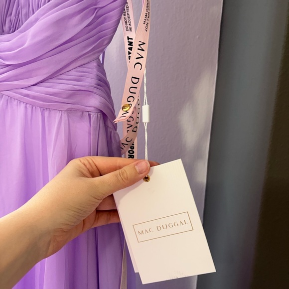 Mac Duggal Lilac Ruffle Dress - Picture 4 of 6